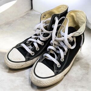 Converse Black and White High-Top Canvas Sneakers